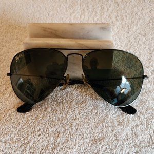 VTG Top Gun Ray Ban Aviator Sunglasses Black